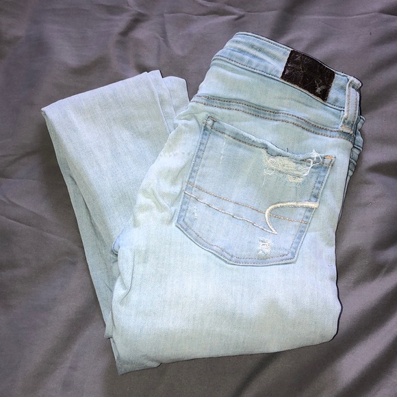 Denim - American Eagle Light Wash Distressed Jeans